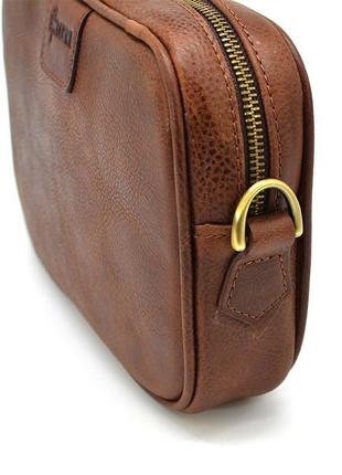 Шкіряна сумка барсетка tarwa gb-7310-4lx коньяк7 фото