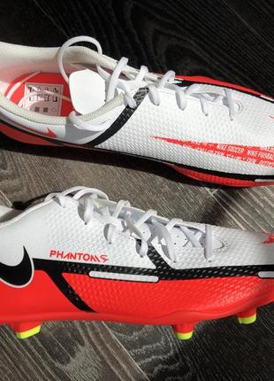 Бутси nike phantom gt2 club fg mg white red volt green cleats1 фото