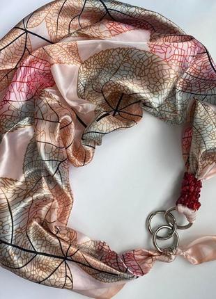 Хустка "осінній блюз" my scarf, шийна хустка, подарунок жінці!5 фото