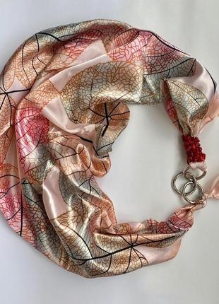 Платок "осенний блюз"  my scarf, шейный платок, подарок женщине!4 фото