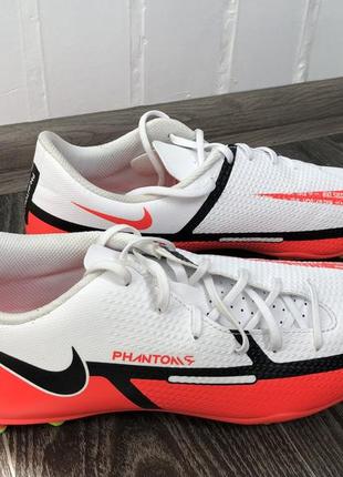 Nike phantom gt2 club fg mg white red volt green cleats3 фото