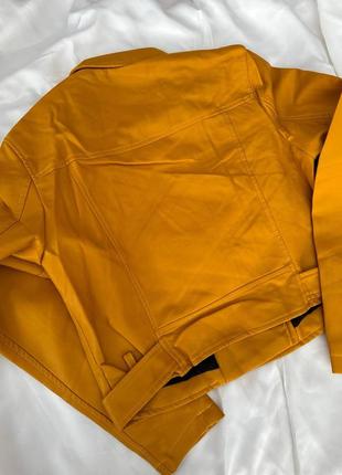 Куртка эко кожа желтого цвета♥️запрашивайте наличие перед заказом!❤️2 фото