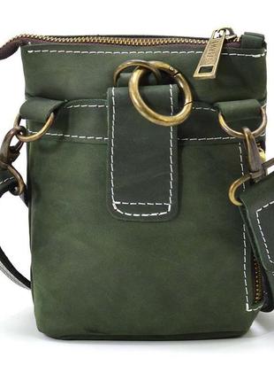 Маленька чоловіча сумка на пояс плече зелена tarwa re-1350-3md5 фото