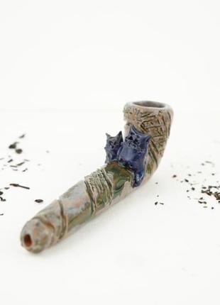 Трубка курильна з котами аксесуар для куріння4 фото