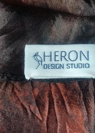 Женский шелковый платок палантин 86*172 см, шелковый платок шарф огненный herondesignstudio3 фото