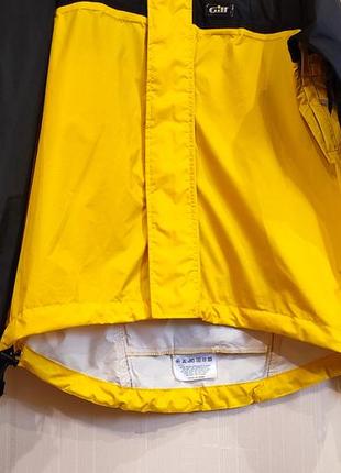 Gill оригинальная мужская яхтенная куртка дождевик черно желтого цвета на мембране3 фото