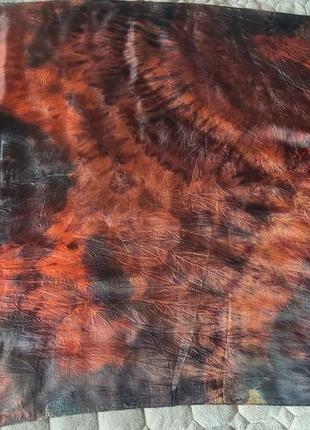 Женский шелковый платок палантин 86*172 см, шелковый платок шарф огненный herondesignstudio5 фото
