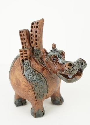 Статуетка бегемотика декор бегемот hippopotamus statuette