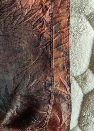 Женский шелковый платок палантин 86*172 см, шелковый платок шарф огненный herondesignstudio9 фото