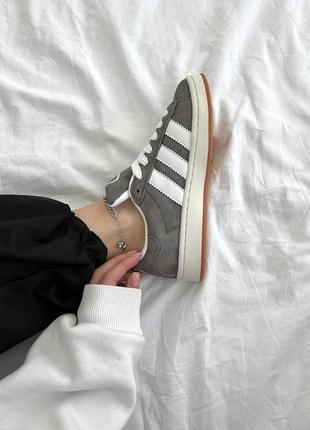 Кросівки жіночі / чоловічі сірі замшеві adidas campus7 фото