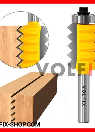 Фреза volfix fz-120-512 d8 mm для сращивания древесины по ширине и длине по дереву (микрошип)