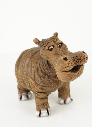 Статуетка бегемота декор бегемот hippopotamus figurine1 фото