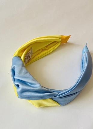 Желто-голубой обруч. коллекция "украина" от украинского  бренда  my scarf4 фото