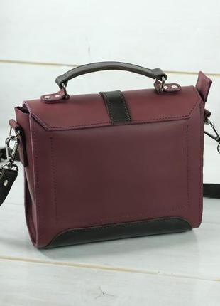 Жіноча сумочка марта, шкіра grand, колір  бордо5 фото