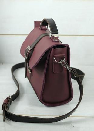Жіноча сумочка марта, шкіра grand, колір  бордо4 фото