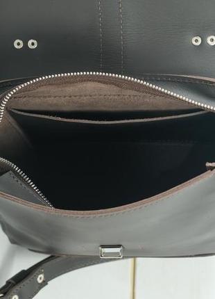 Жіноча сумочка марта, шкіра grand, колір шоколад6 фото