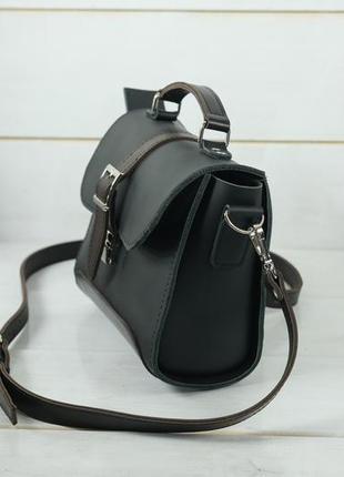 Женская сумочка марта, кожа grand, цвет черный4 фото