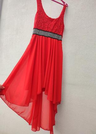 Платье красное состояние идеальный размер s