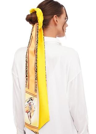 Лента твилли + резинка, шарфик-галстук "девушка -пантера", шарф-лента my scarf1 фото