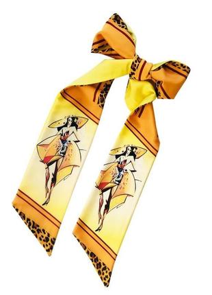 Стрічка твіллі + гумка, шарфик-краватка, шарф-стрічка my scarf4 фото