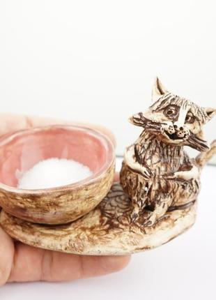 Солонка с котом salt shaker cat сувенир для кухни2 фото