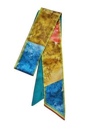 Лента твилли + резинка "киев. четыре созона" , шарфик-галстук, шарф-лента my scarf2 фото