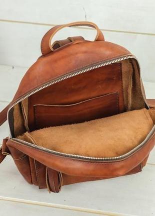 Жіночий шкіряний рюкзак "лімбо", розмір міні італійський краст колір вишня6 фото