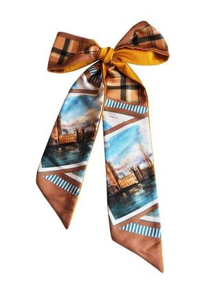 Стрічка твіллі + гумка, шарфик-краватка, шарф-стрічка my scarf3 фото