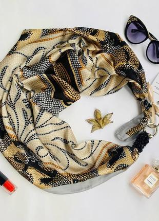 Дизайнерська хустка "мозайка кохання" від бренду my scarf, подарунок жінці!3 фото