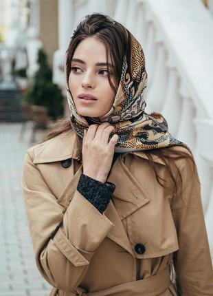 Дизайнерский платок "мозайка любви" от бренда my scarf, подарок женщине!2 фото