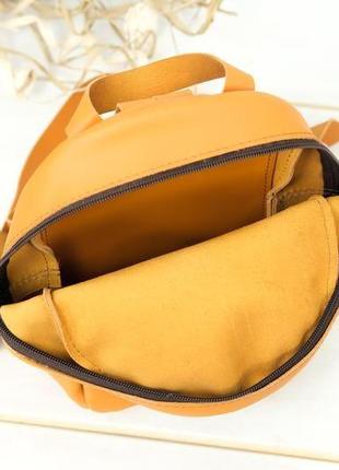 Женский кожаный рюкзак "колибри", кожа grand, цвет янтарь6 фото