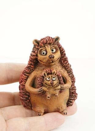 Фигурка ежиков hedgehog figurine еж сувенир оберег3 фото