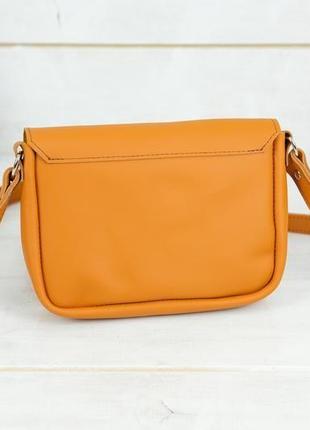 Шкіряна жіноча сумочка лілу, шкіра grand, колір бурштин5 фото
