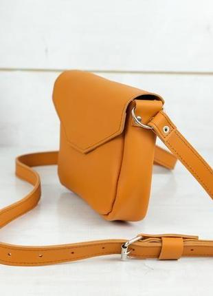 Шкіряна жіноча сумочка лілу, шкіра grand, колір бурштин4 фото