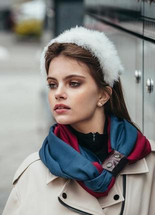 Стильный меховый обруч  белый ободок для волос my scarf2 фото