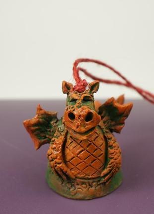 Колокольчик дракон символ 2024 года змей сувенир dragon gift1 фото