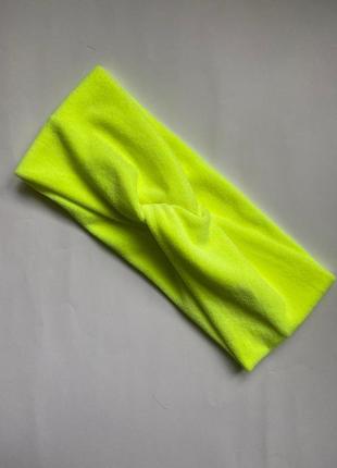 Салатова оксамитова пов'язка для волосся my scarf