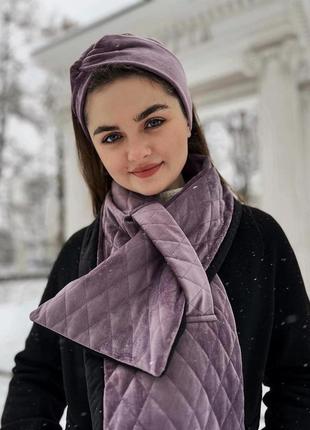 Сиреневая бархатная повязка для волос my scarf2 фото