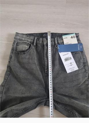 Джинсы 40 размер l, skinny, джеггинсы,брюки, штаны, скинни высокая посадка5 фото