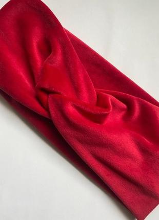 Красная бархатная повязка для волос my scarf2 фото