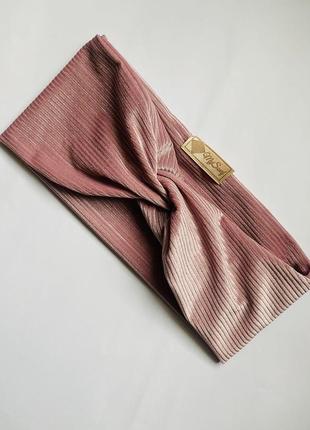 Розовая бархатная повязка для волос my scarf1 фото