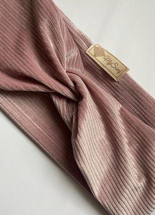 Розовая бархатная повязка для волос my scarf2 фото