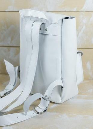 Женский рюкзак "джун", гладкая кожа, цвет  белый4 фото