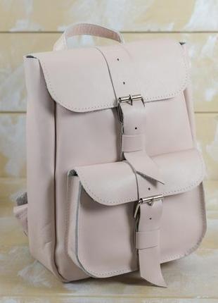 Женский рюкзак "джун", гладкая кожа, цвет  пудра1 фото