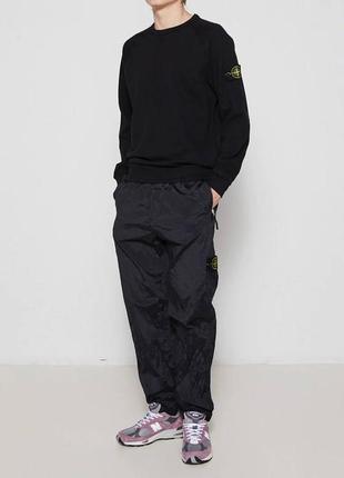 Stone island black свитшот1 фото