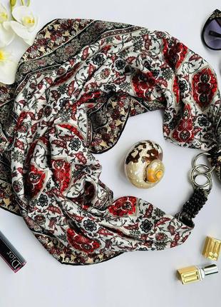 Дизайнерська хустка "східна казка" колекція vip від бренду my scarf, подарунок жінці3 фото