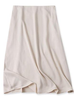 Міді спідниця love moschino шовк сатин шелковая юбка1 фото