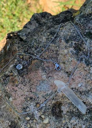 Цепочка с кристаллом горного хрусталя ′сталактит′3 фото