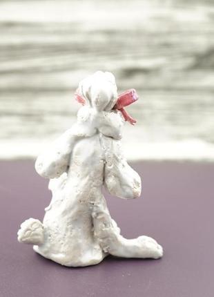 Статуетка пуделя керамічна статуетка poodle figurine4 фото