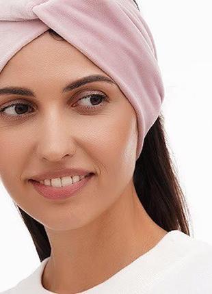 Розовая бархатная повязка для волос my scarf